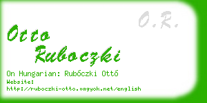 otto ruboczki business card