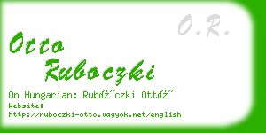 otto ruboczki business card